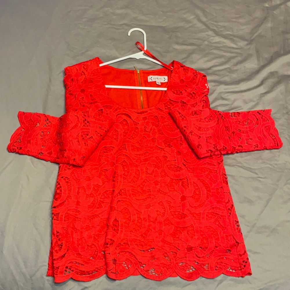 Red lace top